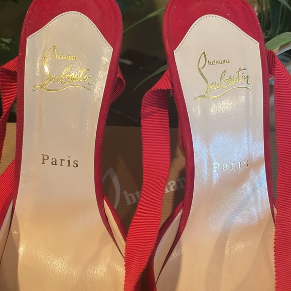 SALE TODAY Christian louboutin Red Ballerina heels size 38.5 woman’s 7-8 - Picture 3 of 7